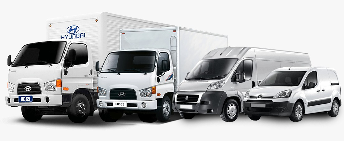 box truck furgon white green stripe